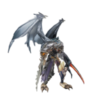 Monster character attack pose png