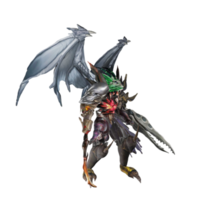 Monster character attack pose png