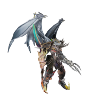 Monster character attack pose png