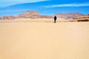 desert landscape  of Wadi Rum photo