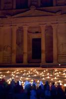 The Treasury at Petra at night, Jordan photo