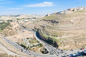 town Kerak on stone hill, Jordan photo