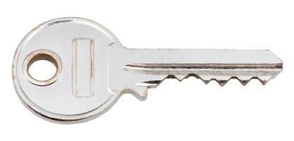 used steel door key for cylinder lock photo