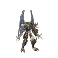 pose de défense de personnage de monstre png