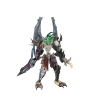 Monster character idle pose png