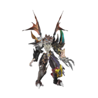 personnage de monstre pose inactive png