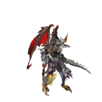Monster character attack pose png