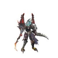 Monster character idle pose png