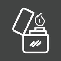 Lighter Line Inverted Icon vector