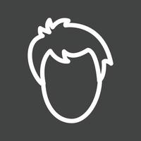 Hairstyle II Line Inverted Icon vector