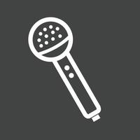 Wireless Microphone Line Inverted Icon vector