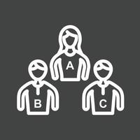 Meeting Management Line Inverted Icon vector