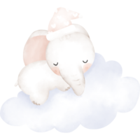 éléphant mignon à l'aquarelle png