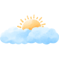 carino nube nel acquerello png