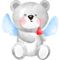 cupid Björn vattenfärg png