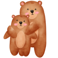 madre oso y niño png