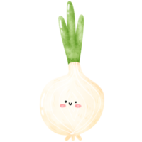 cute vegetable watercolor png