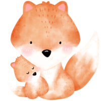 Red fox parenting png