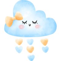 süße wolke in aquarell
