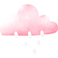 Cute cloud in watercolor png