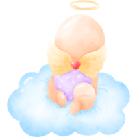 Angle baby on cloud png