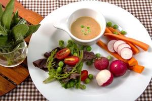 Mix Salad and dressing photo