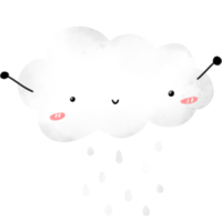 Cute cloud in watercolor png