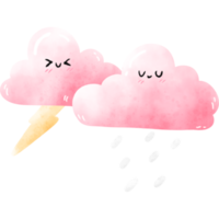 Cute cloud in watercolor png