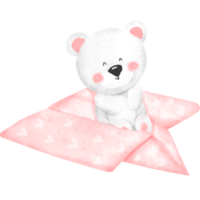 urso no avião de papel png