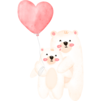 mãe urso e filho png