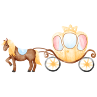 carruagem e cavalo de conto de fadas png