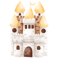 castelo em aquarela png