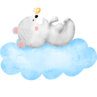 Bär, der auf einer Wolke schläft