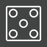 Dice Line Inverted Icon vector