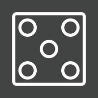 Dice Line Inverted Icon vector