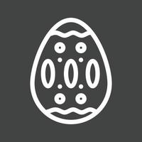 Easter Egg V Line Inverted Icon vector