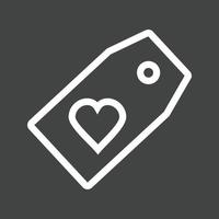Favorite Tag Line Inverted Icon vector