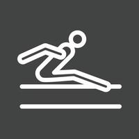 Long Jump Line Inverted Icon vector