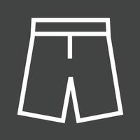 Shorts Line Inverted Icon vector