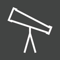 Telescope Line Inverted Icon vector