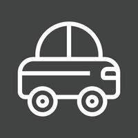 Toy Car Line Inverted Icon vector