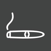 Cigar Line Inverted Icon vector