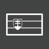 Slovakia Line Inverted Icon vector