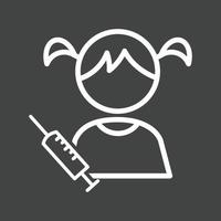 Getting Injection Line Inverted Icon vector