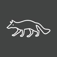 Wolf Line Inverted Icon vector