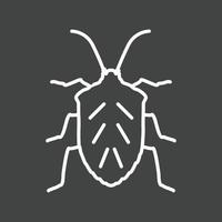 Insect Line Inverted Icon vector