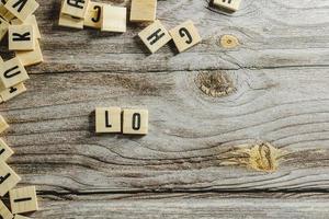 Logic Word Written In Wooden Cube photo