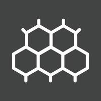 Molecular Structure Line Inverted Icon vector