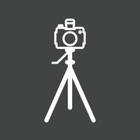 Camera on Stand Line Inverted Icon vector