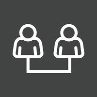Connected Users I Line Inverted Icon vector